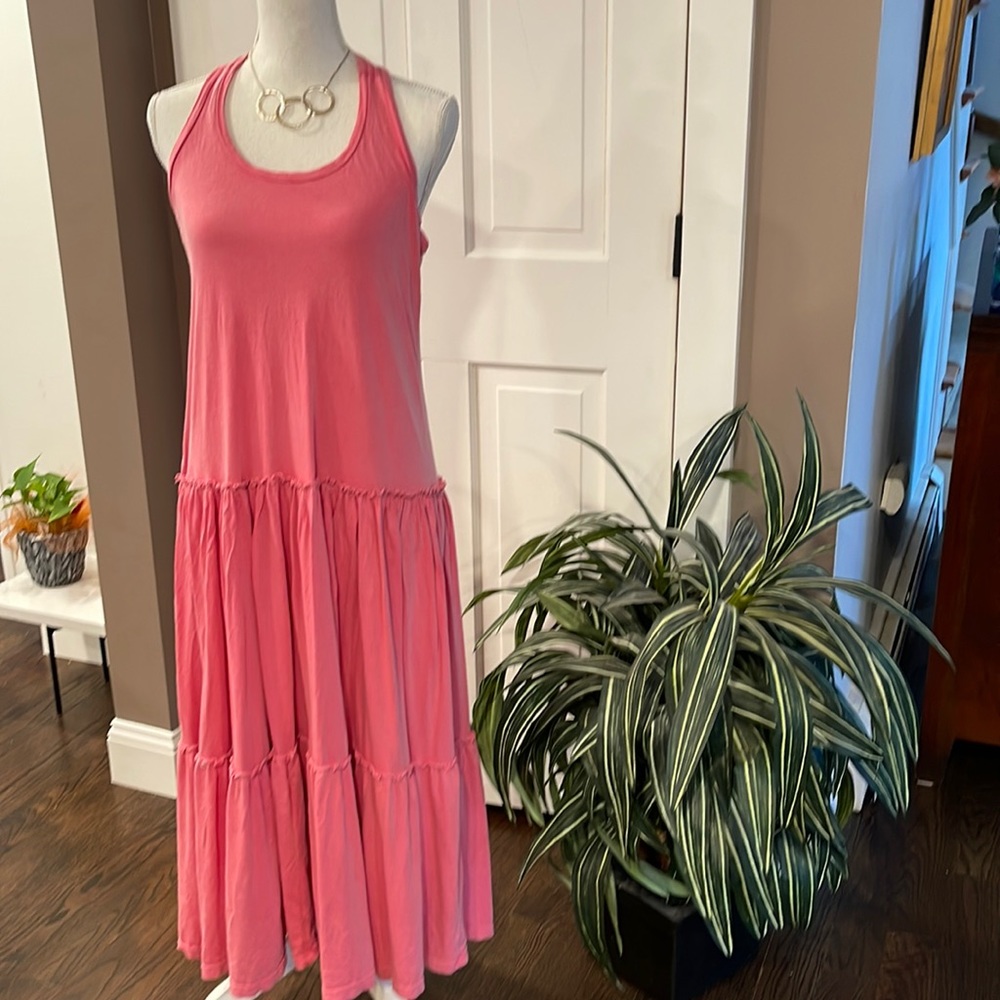 Anthropology maxi dress with slip layer. Worn once. Size M